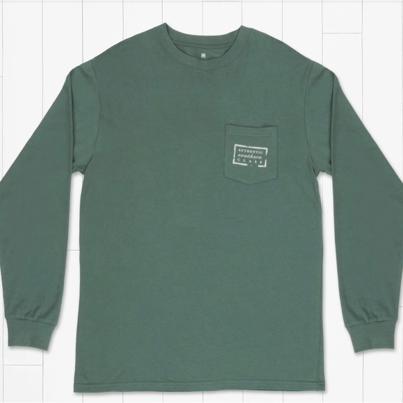 Southern Marsh Authentic Tee - Long Sleeve Hunter Green Size Small - Picture 1 of 2